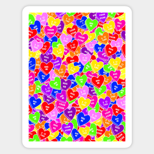 HAPPY Valentines Day Candy Hearts Sticker